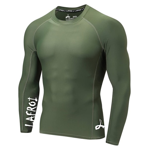 LAFROI Men's Long Sleeve UPF 50+ Baselayer Skins Performance Fit