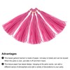 sourcing map 25Pcs Rose Red Tassel Garland Banner with Rope