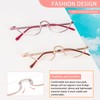 KoKoBin Half Reading Glasses for Men Women,Half Moon Metal Frame
