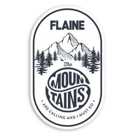 2 x 10cm Flaine France Vinyl Stickers - Mountain Ski Luggage Sticker #30212 (10cm Tall)