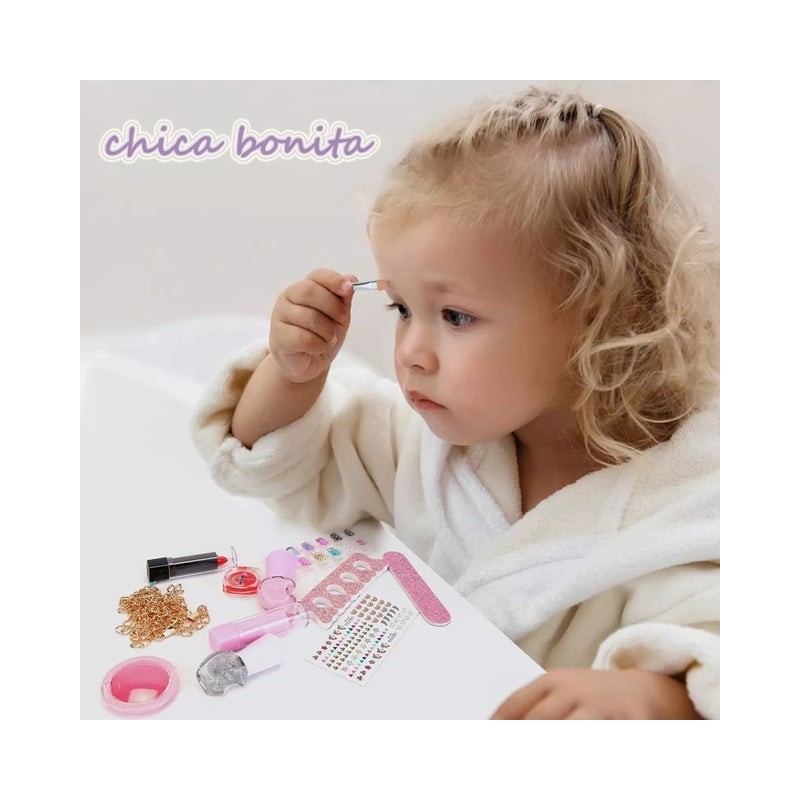 Juego De Maquillaje De Niñas 20 Pcs Rosa Sirena BLOSOOM