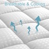 HYLEORY King Mattress Pad Quilted Fitted Mattress Protector Cooling Pillow