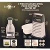 Sabatier 3 Piece Stainless Steel Food Chopper & Grater Set