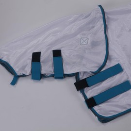 Leberna Mini-Pony Horse Fly Sheet Miniature Weanling Donkey Pony Horse Foal Fly Summer Sheet Neck Blanket (White, 3' 8")