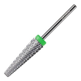 HYTOOS Super Long 5 in 1 Nail Drill Bits, 24mm Cross Carbide Tapered Nail Bit, 3/32" Two-way Rotate, Acrylic Nails Gel Remover, Electric Drills File Manicure Accessories (C)