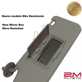 2MPLASTIC Sun Visor for Spark Chevy Spark 2011-2022 Pair Left + Right LH+RH Gray 2MPLASTIC