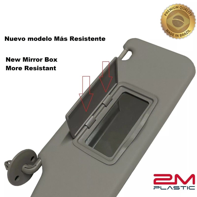 2MPLASTIC Sun Visor for Spark Chevy Spark 2011-2022 Pair Left