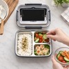 3-Compartment Stainless Steel Bento Lunch Box – Leak-Resistant Reusable Meal