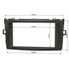 tomzz Audio 2455-087 Double DIN Radio Faceplate Compatible with Toyota