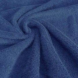 Terry Cloth Fabric, Cotton, 380 g/m², Dark Blue, Width 150 cm