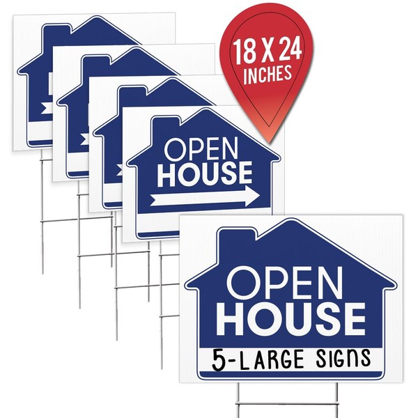 Pixelverse Design Open House Real Estate Signs - 18" x