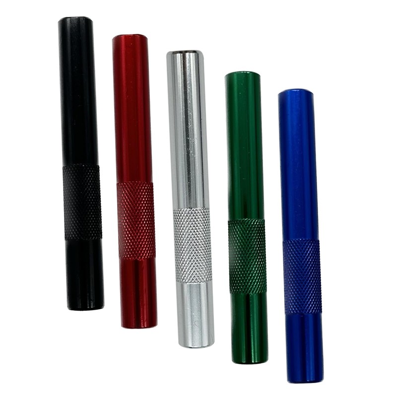 Reusable Metal Straws for Outdoor Travel, Mixed Color 5-Pack