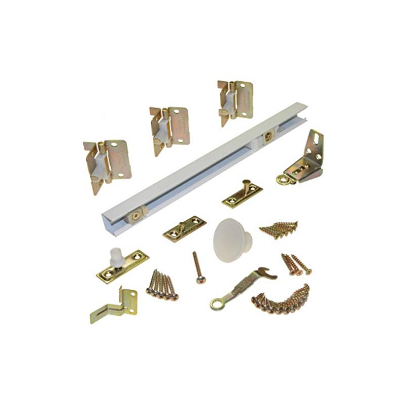 Johnson Hardware 170w363h Bi-fold Door Hardware Set, White, 36"