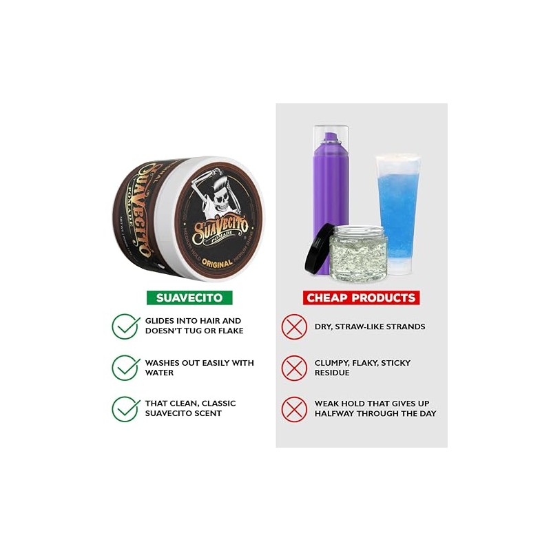 Suavecito Pomade Original Hold, 3 Pack