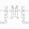 HOPPE CORK HANDLE - on a narrow plate, door thickness