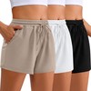 Neer 3 Pack Womens Sweat Shorts Comfy Casual Lounge Drawstring