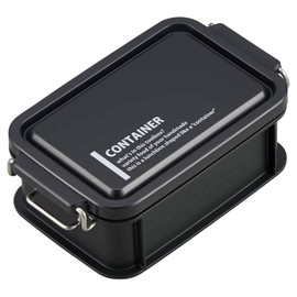 OSK CNT-450 Bento Box, Container Lunch Box, Lunch Chime, Black, 15.9 fl oz (450 ml), Includes Dividers, Stackable and Silver Ion, Made in Japan