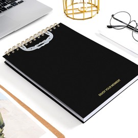 Yoment Top Spiral Notebooks Durable Meeting Notebook Lined Journal 6"x 8" College Ruled Waterproof Cover Notepad 160 Lined Pages Spiral Notebook Left-Handed Notebooks for Work School Office