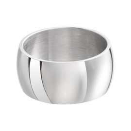 meditoys Stainless Steel Ring for Men and Women Band Ring 8.10 or 12 mm Wide Matte Silver / Brushed or Polished Silver, Stainless Steel