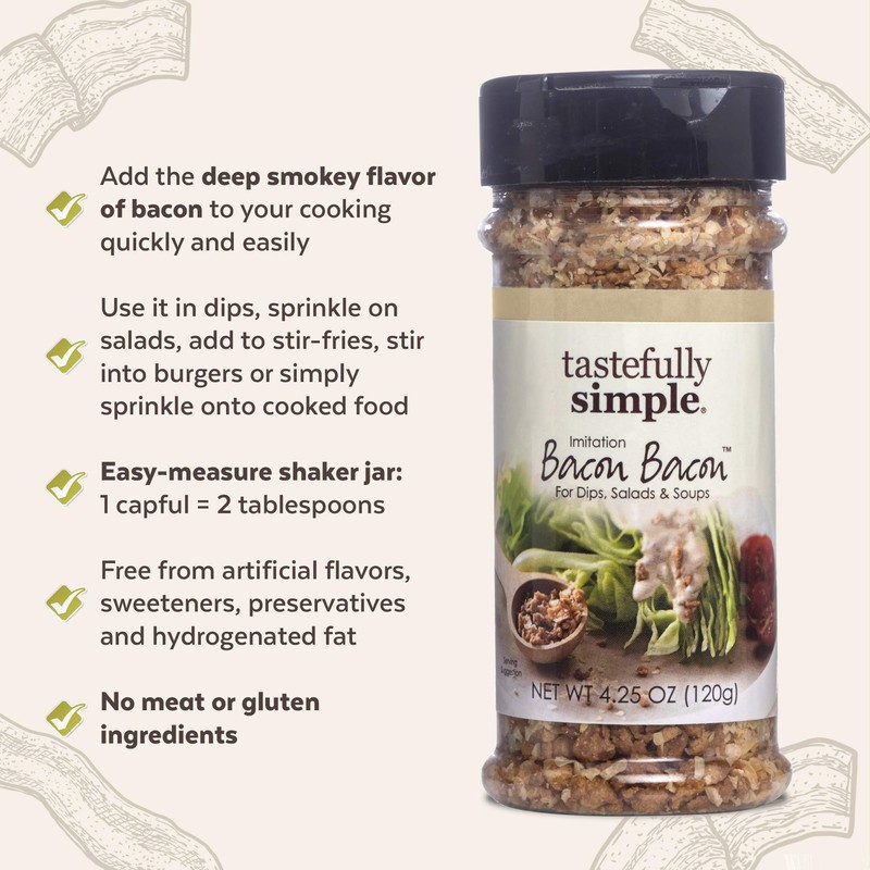 Tastefully Simple Bacon Bacon Seasoning, 4.25 Ounce