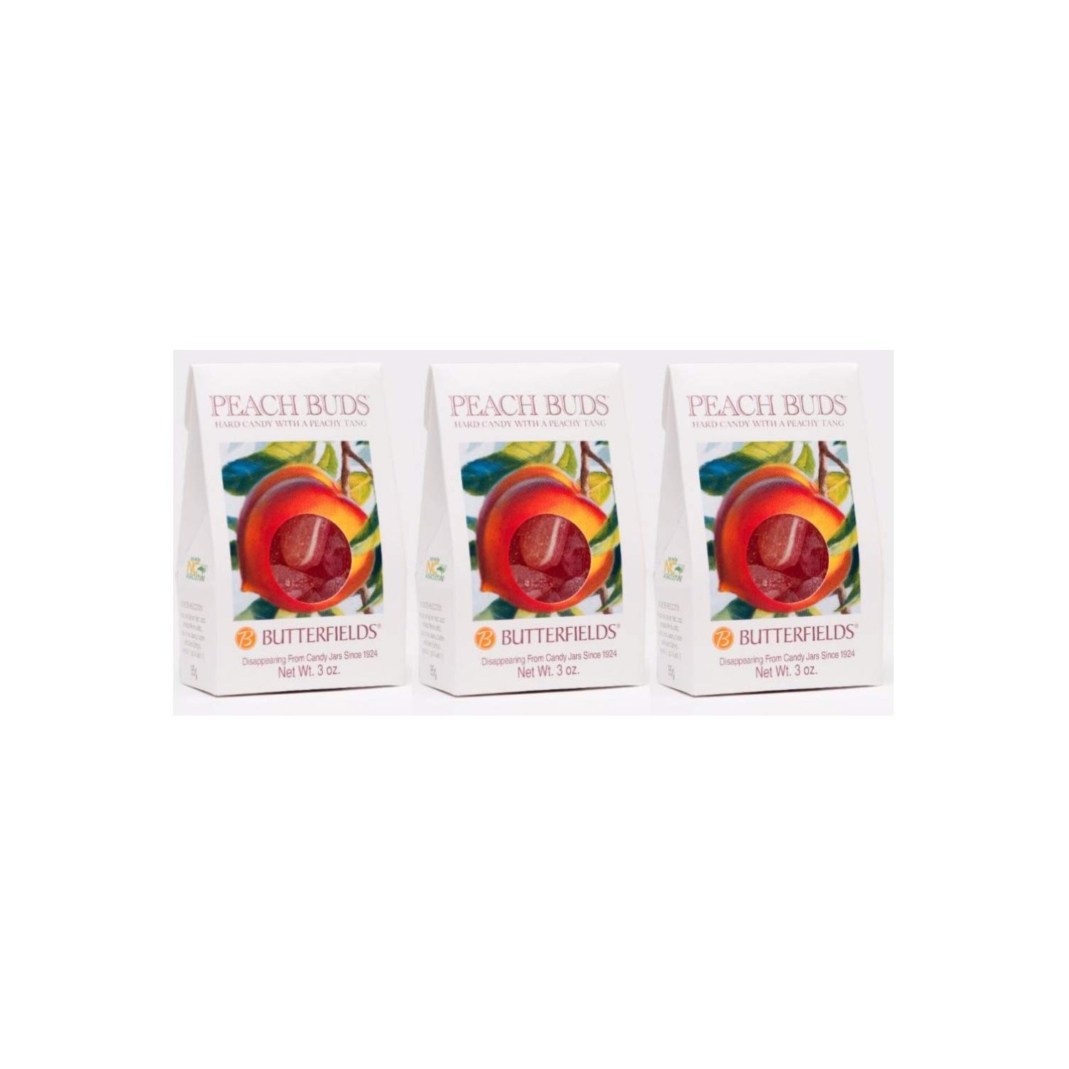 Butterfields Candy Gourmet, OldFashioned PEACH Buds Hard Candy