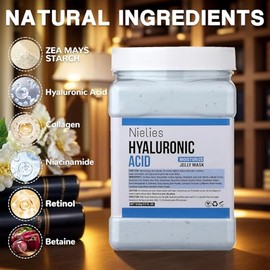 Mascarilla de gelatina, cuidado facial de la piel juego de mascarillas de gelatina Peel-Off con cido hialurnico, mascarilla de gelatina para...       