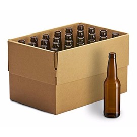 FastRack Beer Bottles Amber Glass Longneck Bottles for Home Brewing 12 oz - Pack of 48 Crown Cap Refillable Beer Bottles Food Grade – ECO Friendly Proudly Made in the USA