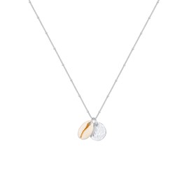 Elli Women's Necklace with Ball Platelets Kauri Shell Pendant Trend in 925 Sterling Silver, Shell, None