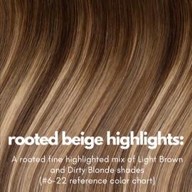 Irresistible Me Real Human Hair Extensions Clip Ins – 100% Human Hair Clip In Extensions for Length & Volume – Invisible Extension – Heat Resistant & Dyeable–Rooted Beige Highlights, 14 Inches