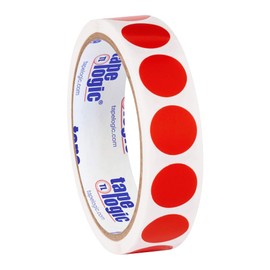 Tape Logic Colored Polka Dot Label Stickers 3/4" Red (500-pk) Small Round Circle Sticker Labels Blank Dots for Color Coding, School Supplies for Classroom Paper, Teachers, Students & Kids