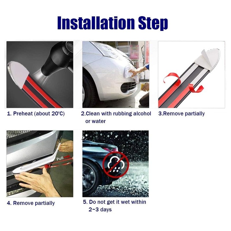 ATMOMO 4 Pcs Auto Car Body Bumper Guard Protector Sticker