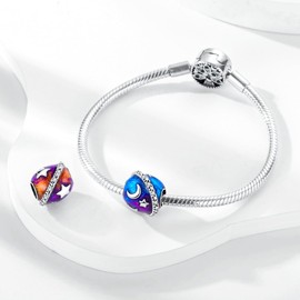 Hapour 925 Sterling Silver Charms for Charm Bracelets Necklace European Jewelry Pendant Beads Charm for Women Mom