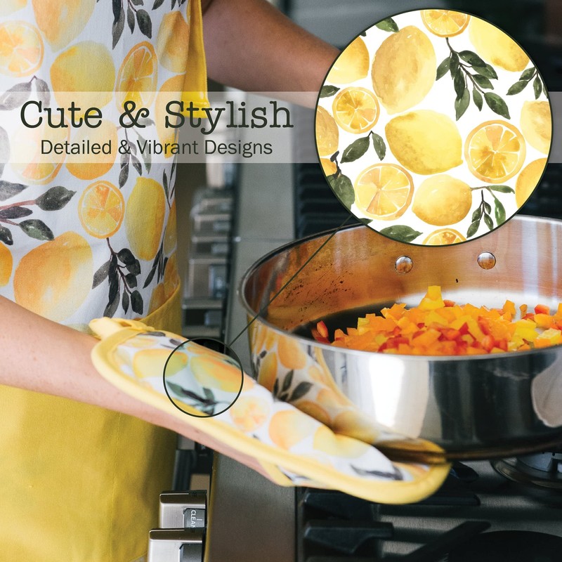 Heat Resistant Designer Pot Holders with Hand Pockets and Hanging