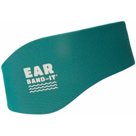 Ear Band-It – Diadema de natación M (edades 4 – 9 años) – inventado por médico – mantener agua fuera, sujeción para los oídos en – el Original del Nadador – seguro de Doctor recomendado – Tapones para los oídos, Verde azulado