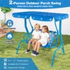 HONEY JOY Kids Patio Swing, 2-Seater Outdoor Porch Swing Lounge