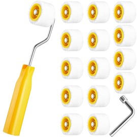 Honeydak 16 Pack 4/5 Inch Mini Paint Roller Small Paint Roller for Touch up Trim Edge or Corner, Extra Small Wool Brushes Tool for Window Frames Photo Frames