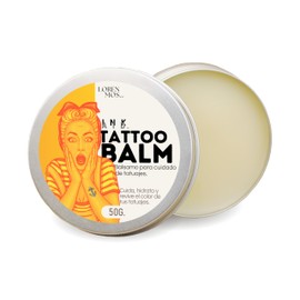 Tattoo Balm 50g - Bálsamo Hidratante y Revitalizante para Tatuajes Nuevos y Antiguos - Fórmula Natural con Manteca de Karité, Vainilla y Aceite de Coco - Libre de Crueldad, Sulfatos y Parabenos