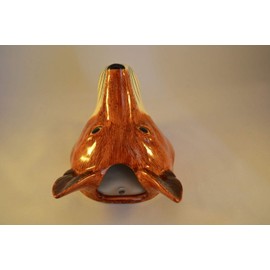 Quail Ceramics Fox Head Wall Vase