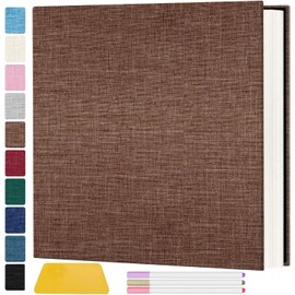 Zesthouse Photo Album Self Adhesive Pages, 60 Pages Magnetic Scrapbook Albums with Sticky Page,Photos Album Holds 8x10 & 5X7 & 4x6 & 6x8 & 3x5, Large Picture Book Ideal for Family,Wedding,Baby