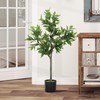 HOMCOM Lifelike Artificial Laurel Tree, 3FT Fake Tree with 345