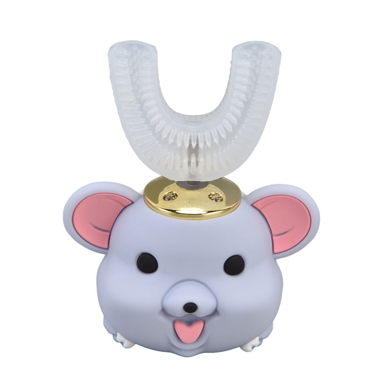 Mouth Electric Toothbrush U Shaped Toothbrush USB Charging Cartoon Silicone