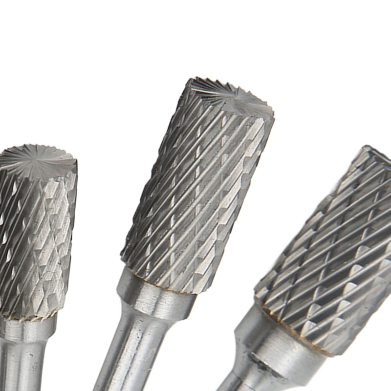 Double Cut Carbide Burrs Rotary Files Set 6mm Shank for