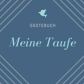 GÄSTEBUCH MEINE TAUFE: squared guestbook with frame beautiful gift idea for baptism | Girl | Boy | Christening gift | Godchild | Guest gift | scrapbook