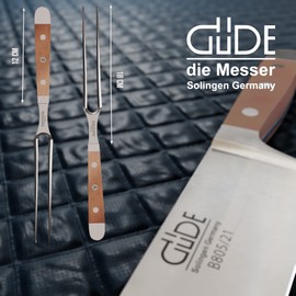 Güde Alpha Pear Series Hand Forged/Sharpened Meat Fork, 7-in - Ice Hardened Steel - Made in Solingen, Germany Since 1910