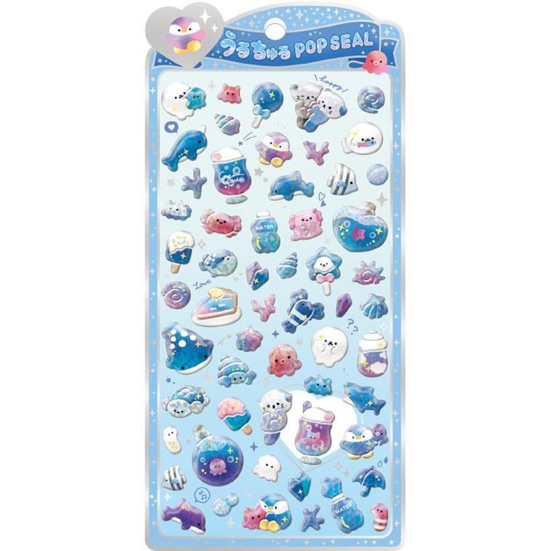 Klux Umi Uchuru Pop Seal, Plump Seal, Acrylic Sticker, Deco,