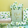 FYSUIMU 60 Sheets St. Patrick's Day Shamrock Tissue Paper Green