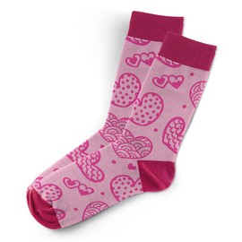 Sillies Socks Heart Pattern Socks - Funny Novelty Unisex Sock Set, Woven Art Socks, Fun Unique Patterns And Designs, Silly Crew Socks Gift