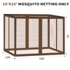 Gazebo Universal Replacement Mosquito Netting, 10' x 10' Outdoor Canopy