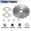 Motoforti 420 19T 17mm Motorcycle Front Engine Sprocket for Honda