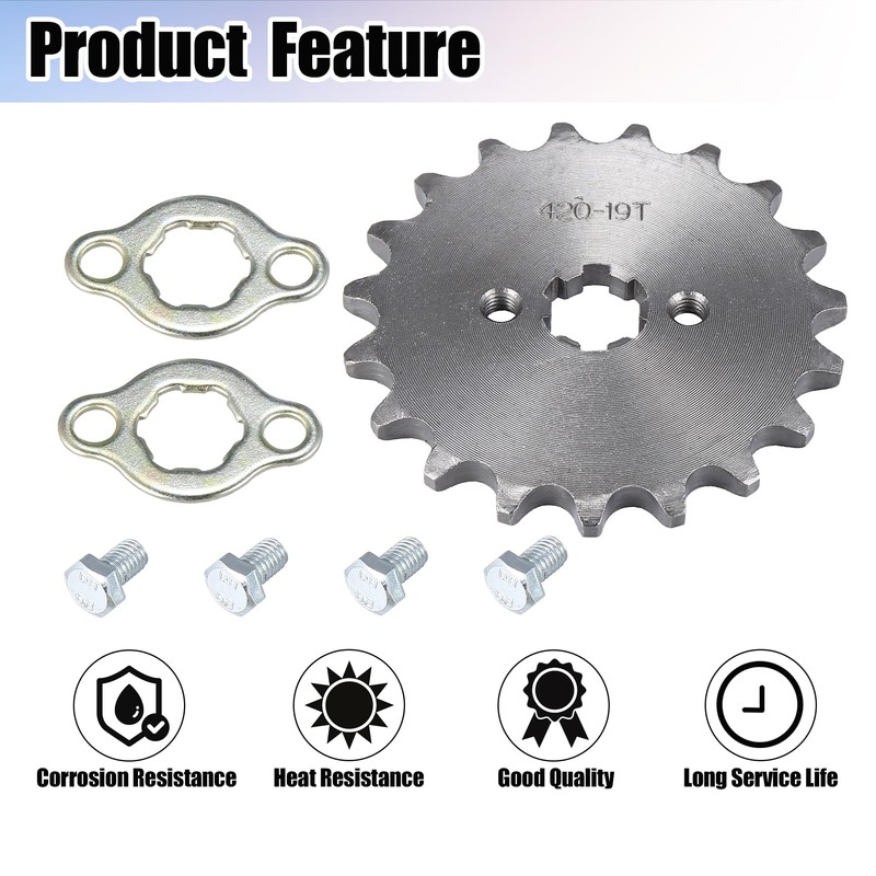 Motoforti 420 19T 17mm Motorcycle Front Engine Sprocket for Honda